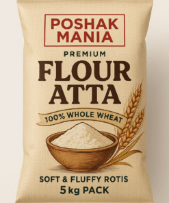 Poshak Mania Premium Chakki Fresh Atta – 100% Whole Wheat – Village ki  Desi gehu atta  – 5kg Pack