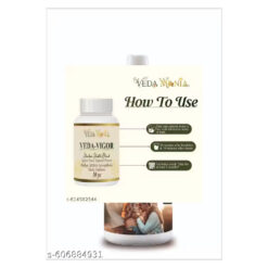 VedaMania VEDA-VIGOR | Shakti & Stamina Booster Capsules | Ayurvedic Blend of Shilajit, Ashwagandha, Musli & Gokshura | 30 Capsules